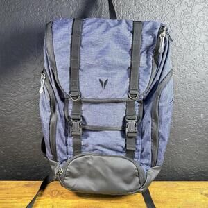 Bondka Heathered Blue Polyester Laptop Backpack Mens Womens Large
